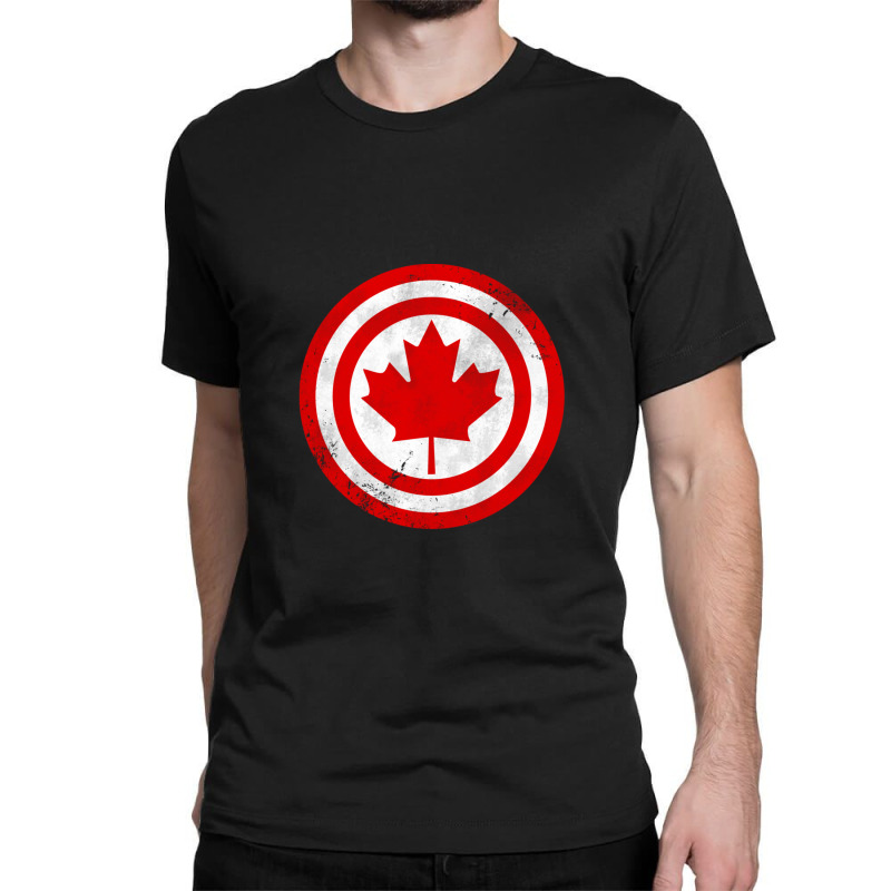 Captain Canada (distressed) Classic T-shirt by JuanJoseVargasAranda | Artistshot