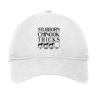 Funny Chinook Design Stubborn Chinook Tricks  Stubborn Dog Tricks Adjustable Cap | Artistshot