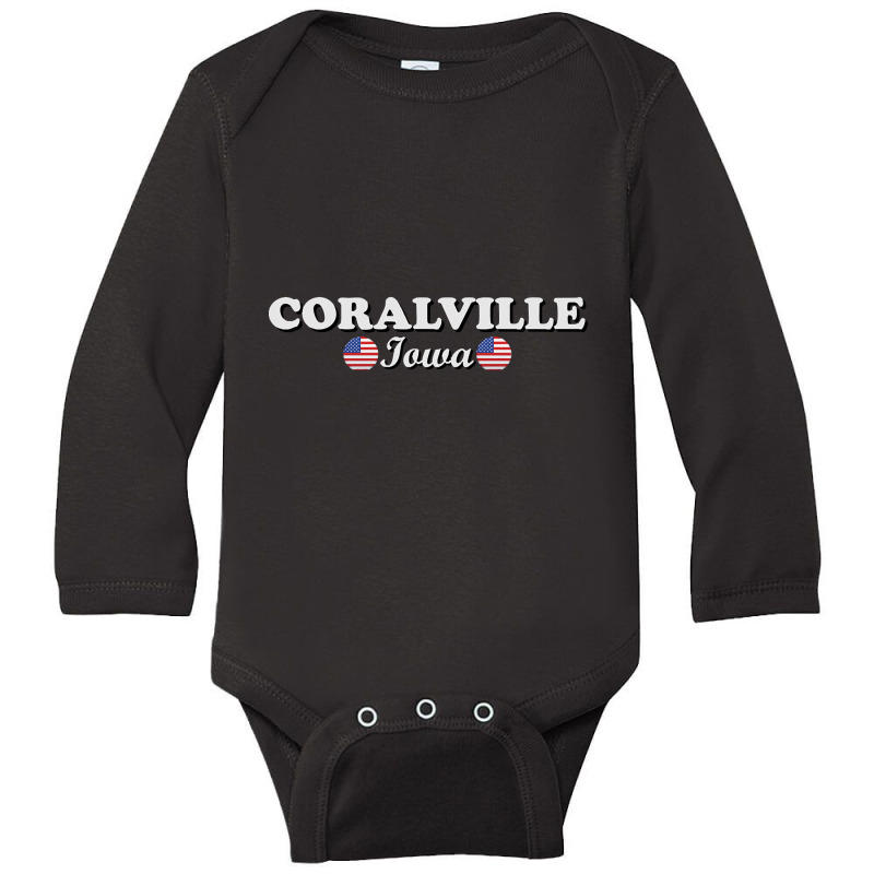 Coralville Iowa-dybga Long Sleeve Baby Bodysuit | Artistshot