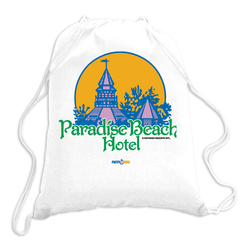 Paradise Beach Hotel   Thunder In Paradise Drawstring Bags | Artistshot