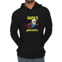 Super Grandpa Funny Grandfather Superhero Lightweight Hoodie | Artistshot