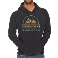 Vintage Bookmarks Are For Quitters Reading Book Distressed Pullover Ho Vintage Hoodie | Artistshot