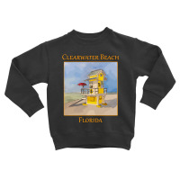 Cute Lifeguard Tower In Clearwater Beach Florida-j7gqm Toddler Sweatshirt | Artistshot