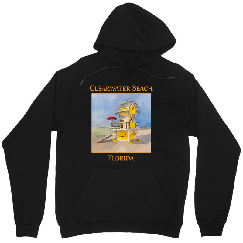 Cute Lifeguard Tower In Clearwater Beach Florida-j7gqm Unisex Hoodie by mysofiazo | Artistshot