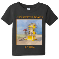 Cute Lifeguard Tower In Clearwater Beach Florida-j7gqm Baby Tee | Artistshot