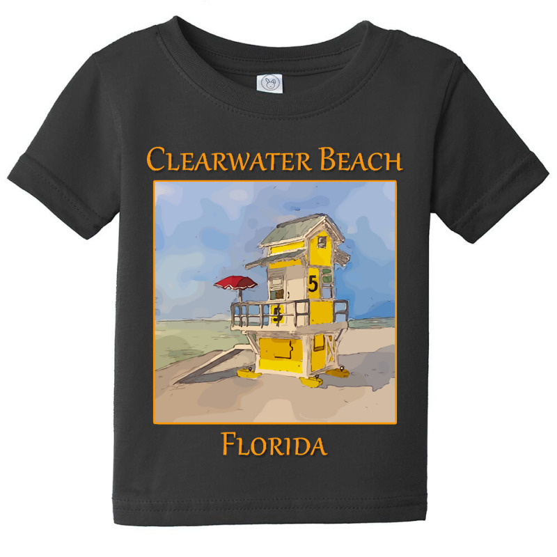 Cute Lifeguard Tower In Clearwater Beach Florida-j7gqm Baby Tee by mysofiazo | Artistshot