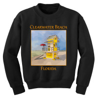 Cute Lifeguard Tower In Clearwater Beach Florida-j7gqm Youth Sweatshirt | Artistshot