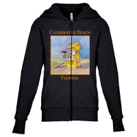 Cute Lifeguard Tower In Clearwater Beach Florida-j7gqm Youth Zipper Hoodie | Artistshot