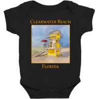 Cute Lifeguard Tower In Clearwater Beach Florida-j7gqm Baby Bodysuit | Artistshot