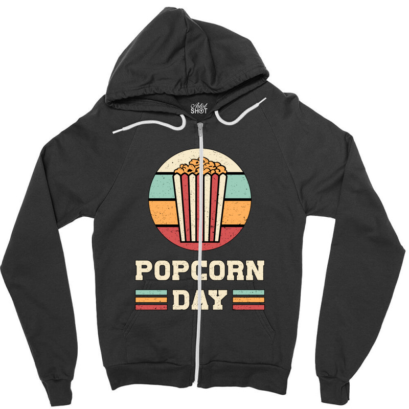 Cinema Popcorn Day Movie Snack Pop Film Gift Idea Zipper Hoodie | Artistshot