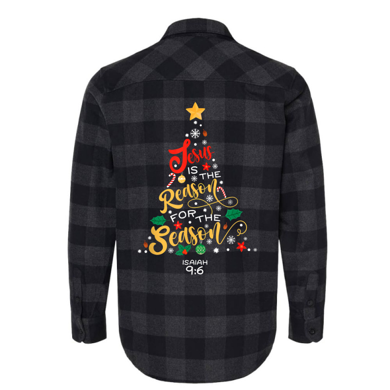 Jesus Is The Reason For The Season Christian Christmas Tree T Shirt Flannel Shirt by zielffristc | Artistshot