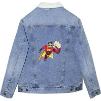 Cool Superhero Unisex Sherpa-lined Denim Jacket | Artistshot