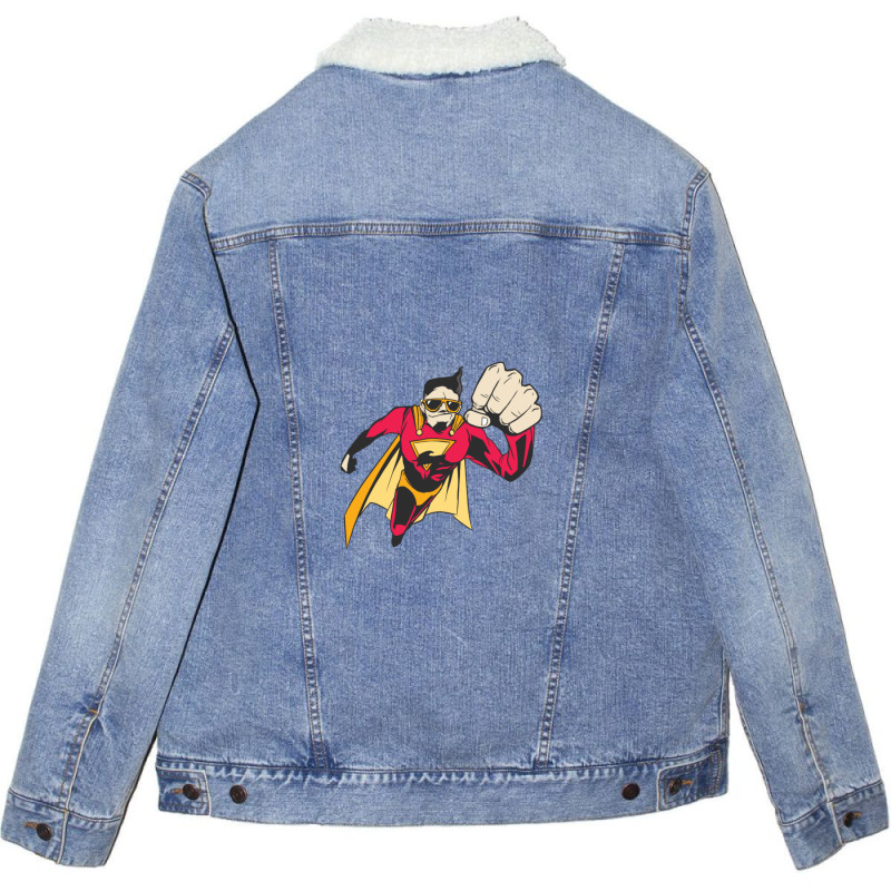 Cool Superhero Unisex Sherpa-lined Denim Jacket | Artistshot