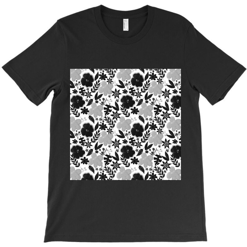 Black And White Sorbet Flowers T-shirt | Artistshot