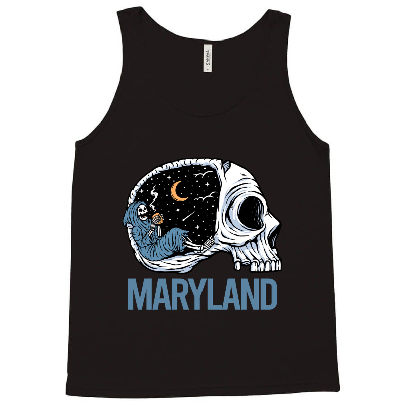 Chilling Skeleton Maryland Tank Top | Artistshot