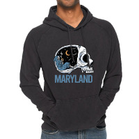 Chilling Skeleton Maryland Vintage Hoodie | Artistshot