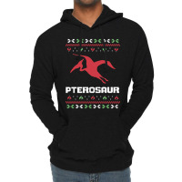 Christmas Pterosaur Ugly Sweater Lightweight Hoodie | Artistshot