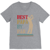 Best Papa By Par Golf T Shirt V-neck Tee | Artistshot