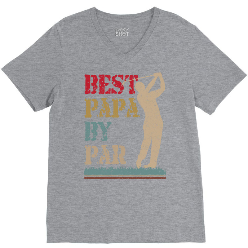 Best Papa By Par Golf T Shirt V-neck Tee | Artistshot