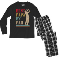 Best Papa By Par Golf T Shirt Men's Long Sleeve Pajama Set | Artistshot