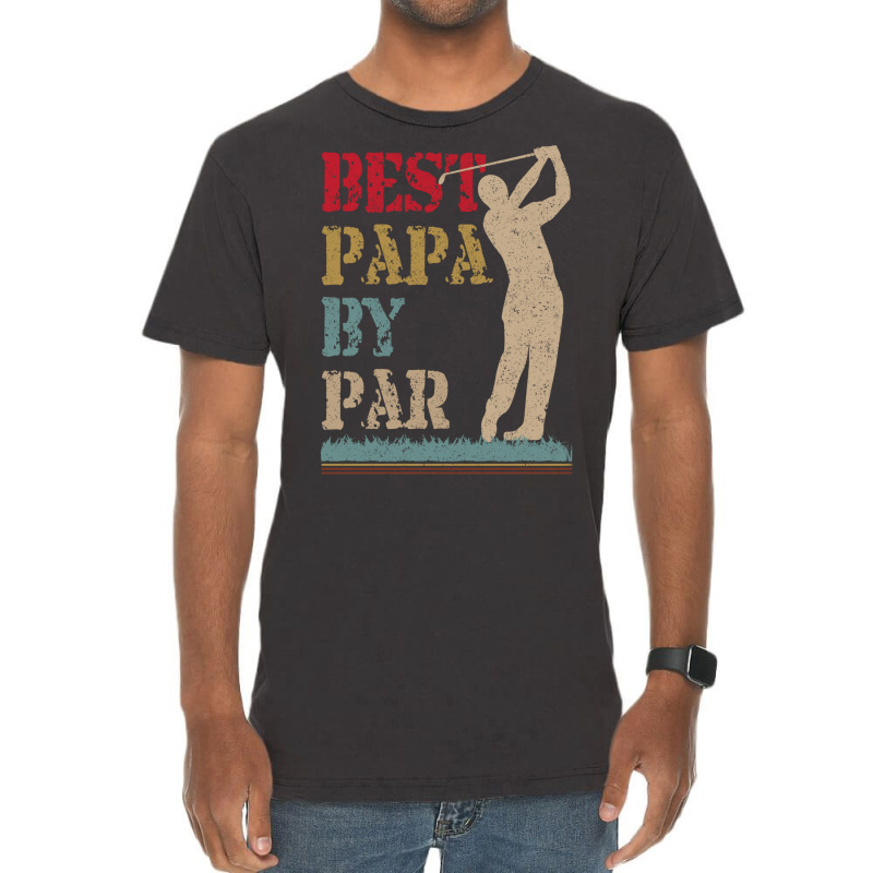 Best Papa By Par Golf T Shirt Vintage T-shirt | Artistshot