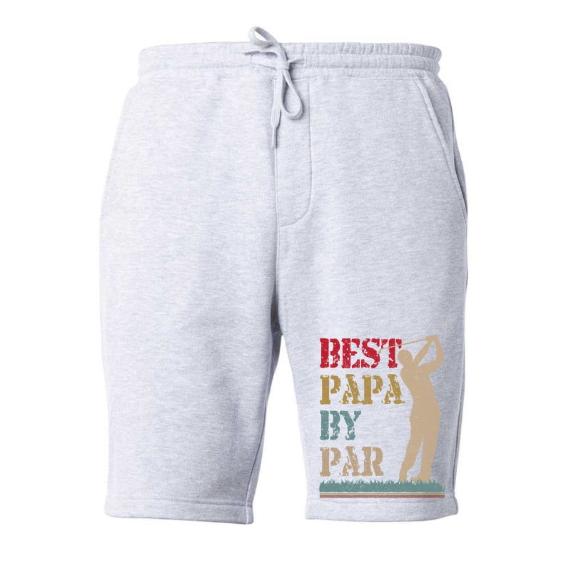 Best Papa By Par Golf T Shirt Fleece Short | Artistshot