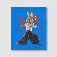 Japanese Samurai Ninja Bunny Rabbit Kawaii Tattoo Graphic Portrait Canvas Print | Artistshot