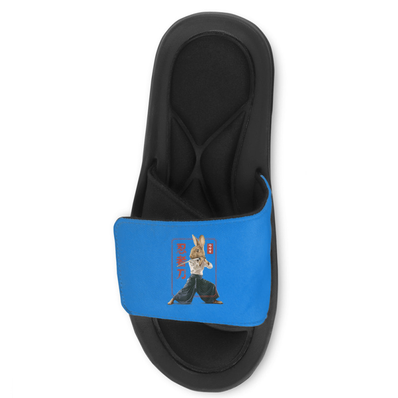 Japanese Samurai Ninja Bunny Rabbit Kawaii Tattoo Graphic Slide Sandal | Artistshot