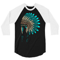 Trending Native American Indian Headdress Costume Jewelry Decor 3/4 Sleeve Shirt | Artistshot