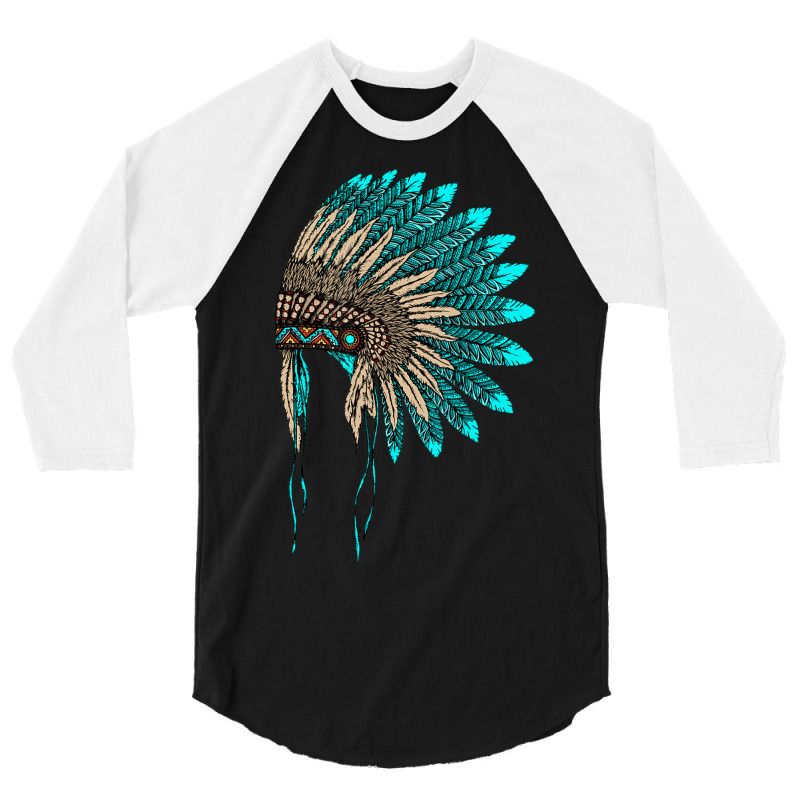 Trending Native American Indian Headdress Costume Jewelry Decor 3/4 Sleeve Shirt | Artistshot