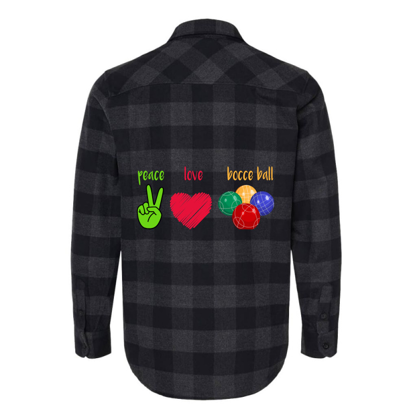 Peace Love Bocce Ball Flannel Shirt | Artistshot