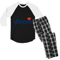 Big Stone Beach, De - Sailboat Sunrise Men's 3/4 Sleeve Pajama Set | Artistshot