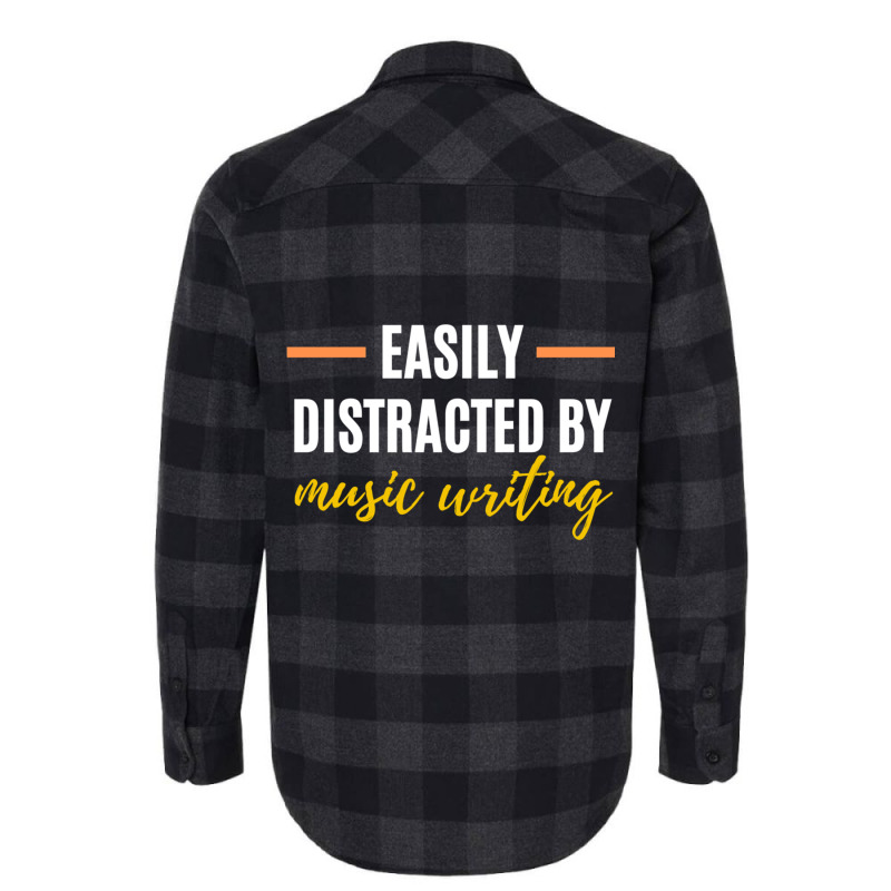 Easily Distracted By Music Writing  Perfect Gift For Hobbies Classic Flannel Shirt | Artistshot