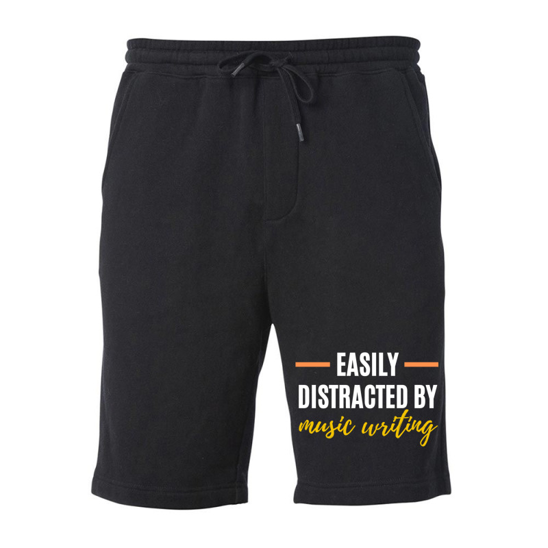 Easily Distracted By Music Writing  Perfect Gift For Hobbies Classic Fleece Short | Artistshot