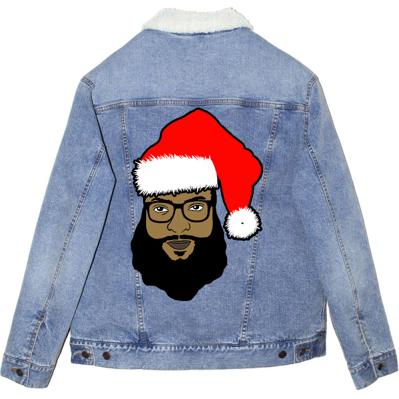 Black Santa Unisex Sherpa-lined Denim Jacket | Artistshot