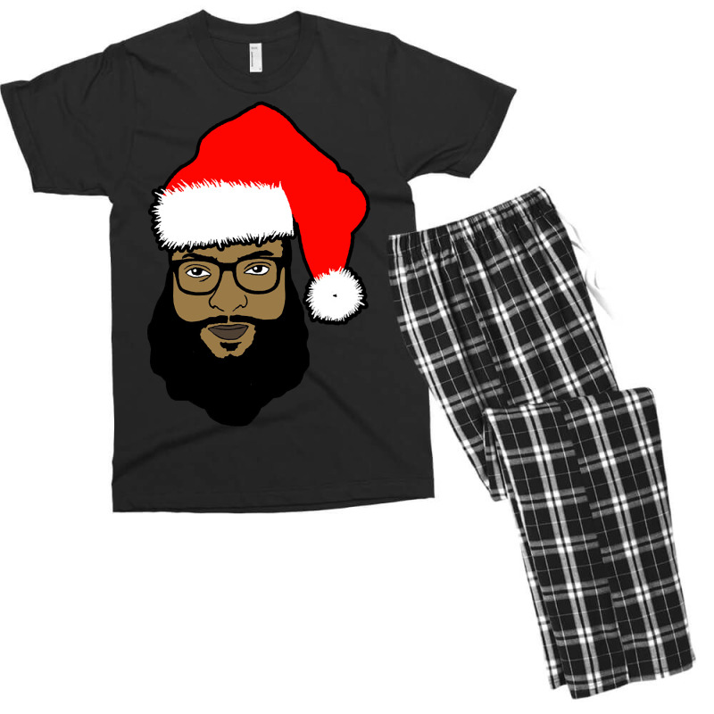 Black Santa Men's T-shirt Pajama Set | Artistshot