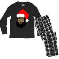 Black Santa Men's Long Sleeve Pajama Set | Artistshot