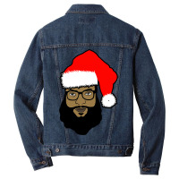 Black Santa Men Denim Jacket | Artistshot