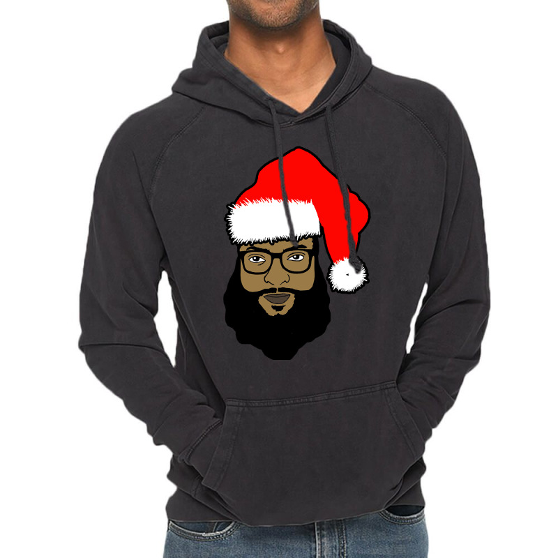 Black Santa Vintage Hoodie | Artistshot