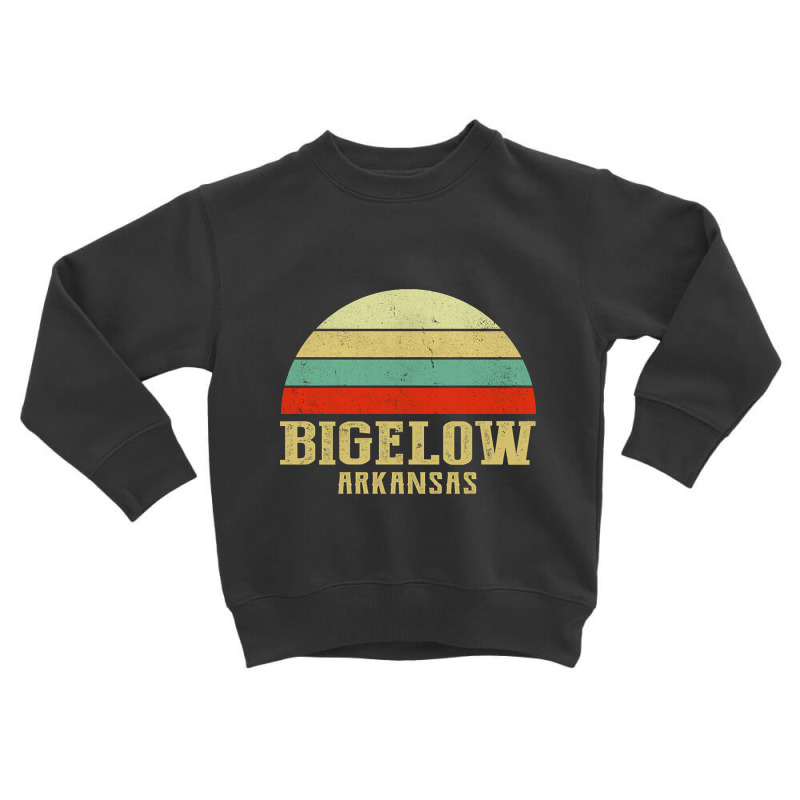 Bigelow Arkansas Vintage Retro Sunset Toddler Sweatshirt by ternacanuda | Artistshot