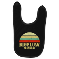 Bigelow Arkansas Vintage Retro Sunset Baby Bibs | Artistshot