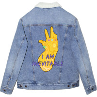 Thanos   I Am Inevitable Unisex Sherpa-lined Denim Jacket | Artistshot