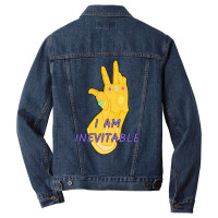 Thanos   I Am Inevitable Men Denim Jacket | Artistshot