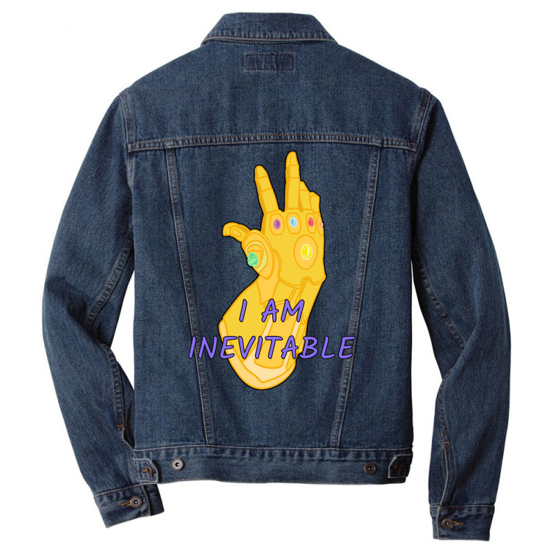 Thanos   I Am Inevitable Men Denim Jacket by zealotperkkao | Artistshot