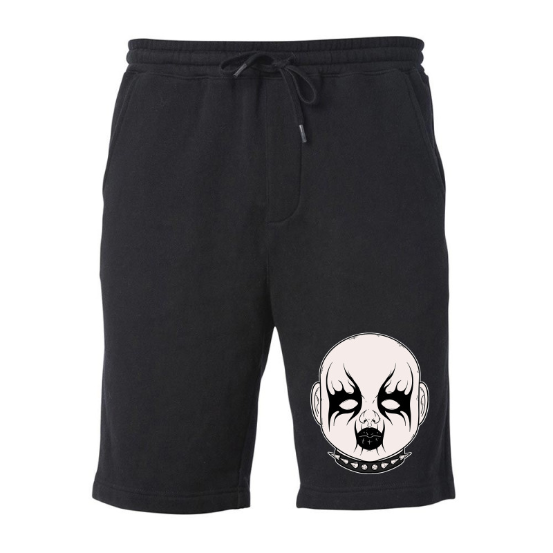 Black Metal Doll Head 2 Fleece Short | Artistshot