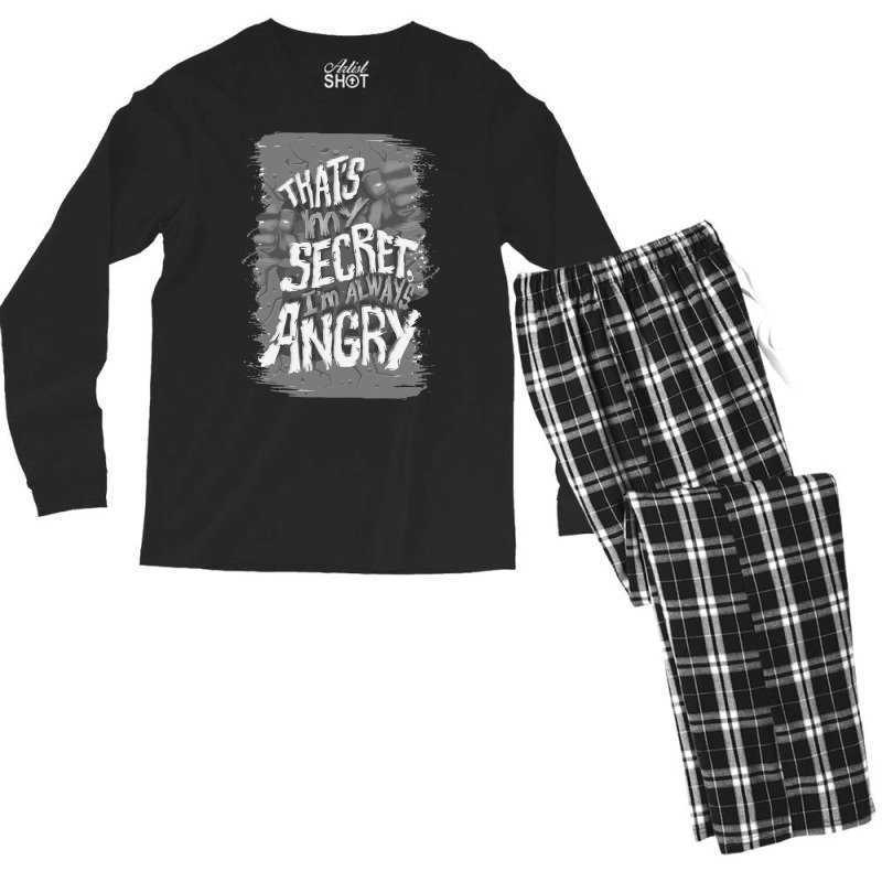 That's My Secret! I'm Always Angry! Men's Long Sleeve Pajama Set by zealotperkkao | Artistshot