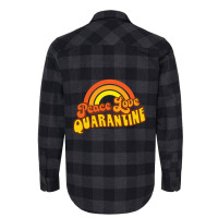 Peace Love Quarantine Retro Rainbow Flannel Shirt | Artistshot