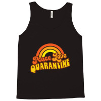 Peace Love Quarantine Retro Rainbow Tank Top | Artistshot