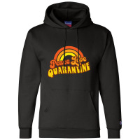 Peace Love Quarantine Retro Rainbow Champion Hoodie | Artistshot