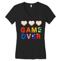 Game Over Vintage Retro Video Games Gaming Gift Arcade T Shirt 1356 Women's V-neck T-shirt | Artistshot